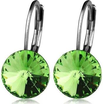 Náušnice Ocelové náušnice - Peridot, 8 mm