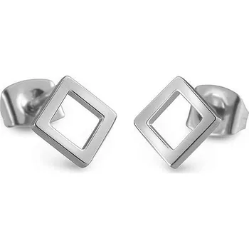 Náušnice Ocelové geometrické náušnice čtverce