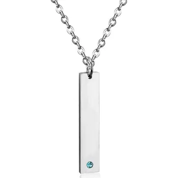 Náhrdelník Ocelový řetízek, přívěsek s tyrkysovým kamínkem