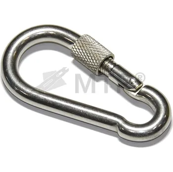 MTR Karabina hasičská s pojistkou DIN 5299D nerez A4 Varianta: Karabina hasičská s pojistkou DIN 5299D nerez A4 80x8,0mm nerez A4