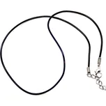 Kaučuková šňůrka na krk černá, tl. 2 mm