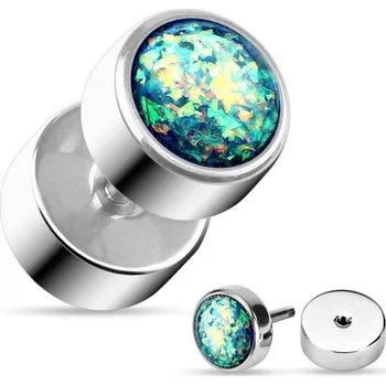 Piercing Falešný piercing do ucha - barva zelená