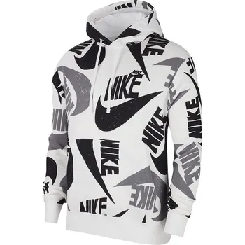 NIKE M Nsw Club Hoodie Po Bb Aop 1 CJ6312-010 černá L Pánská mikina NIKE M Nsw Club Hoodie Po Bb Aop 1 CJ6312-010 černá L