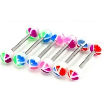 Piercing Piercing do jazyku činka peace ABBPEA