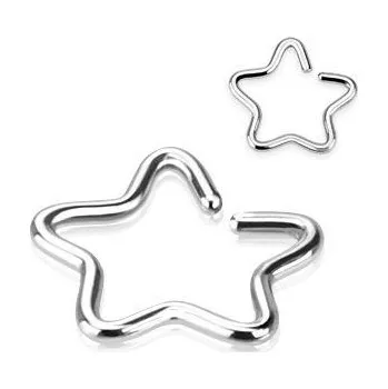 Piercing Falešný cartilage piercing do ucha - hvězda