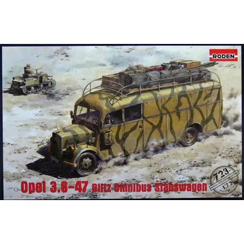 Plastikový model Roden 1/72 Opel 3.6-47 Blitz Omnibus Stabswagen