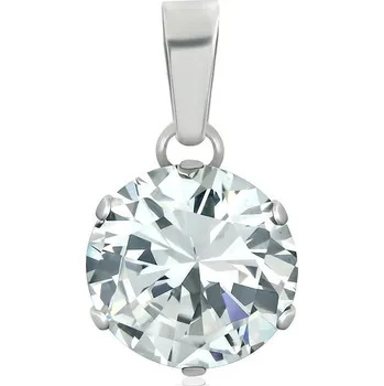 Přívěsek Ocelový přívěsek - kulatý zirkon