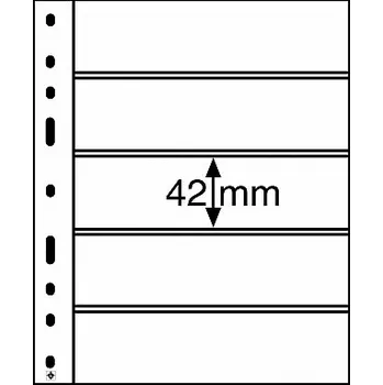 Obal pro sběratelský předmět Plastové listy Leuchtturm OPTIMA Classic 42mm, černé - 10 ks