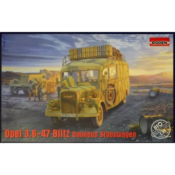 Plastikový model Roden 1/35 Opel Blitz Omnibus W39 Stabswagen
