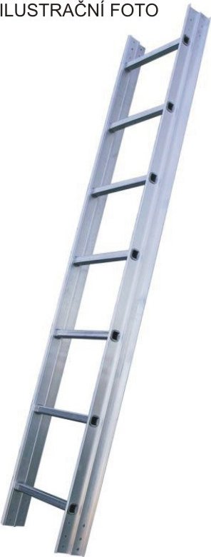 Žebřík hliníkový střešní JUMBO 20 stupně - délka 6m