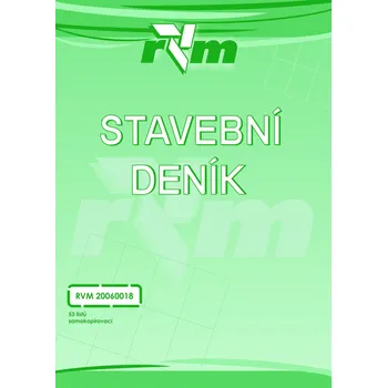 Stavební deník A4 - 53 listý propisovací s potiskem loga společnosti