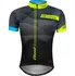 cyklistický dres Force Best krátký rukáv černý/fluo, XXXL