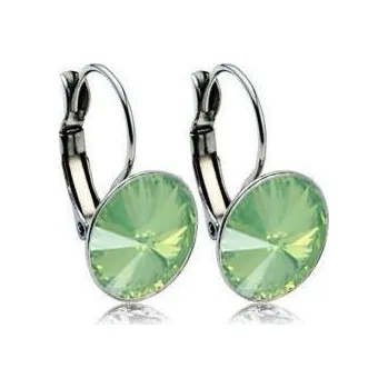 Náušnice Ocelové náušnice zelený opál