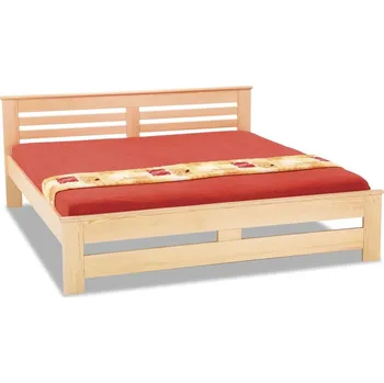 Postel Krajča Manželská postel z masivu Monika 160 x 200 cm Povrchová úprava dřeva: Černá, Druh dřeva: Dub