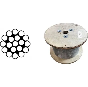 Lany MTR Lano ocelové DIN 3053 velká cívka 1x19 Varianta: Lano ocelové DIN 3053 (1×19) velká cívka 1mm Zn