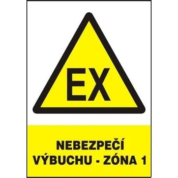 Nebezpečí výbuchu - zóna 1, tabulka 210x297mm, samolepka A4