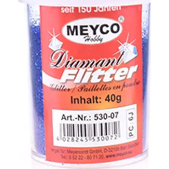 Textilie Glitter modrý Diamant Art. 530-07 Meyco 40 g