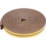 Těsnění do oken a dveří samolepící VOREL TO-76762 9x7,4mm TYP D hnědé 6m