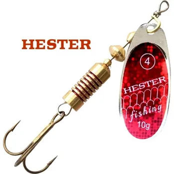 Umělá nástraha Hester Fishing rotační třpytka Ospray Red Holo velikost: 1/3 g