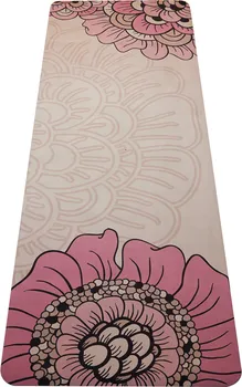 podložka na cvičení YATE Yoga Mat přírodní guma 185 cm x 68 cm x 0,4 cm vzor F béžová