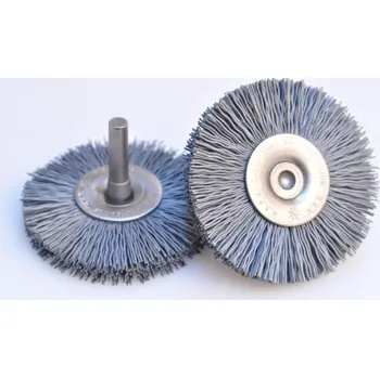 Drátěný kartáč BRM Kotoučový kartáč 64 mm se stopkou nylon SiC 120