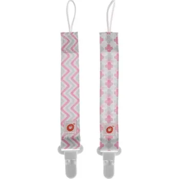 klip na dudlíky Kikko XKKO Klipy na dudlík 2ks Scandinavian Baby Pink