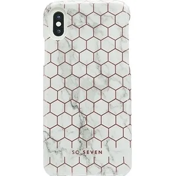 Pouzdro na mobilní telefon Pouzdro SoSeven (SSBKC0010) Milan Case Hexagonal Marble pro Apple iPhone X/Xs bílé