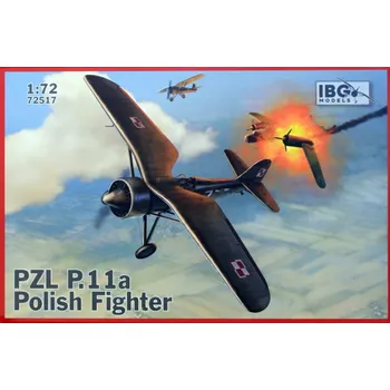 Plastikový model IBG 1/72 PZL P.11a Polish Fighter (3x camo)