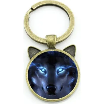 Klíčenka vlk (35) br (Přívěšek na klíče vlk)