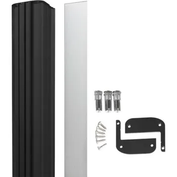 brána LOCINOX N LINE B MAG C - dorazová lišta pro skrytou montáž přídržných elektromagnetů, pro křídlové branky, černá