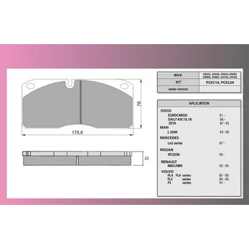 Brzdová destička desky brzdové NISSAN,VOLVO FLC P+Z