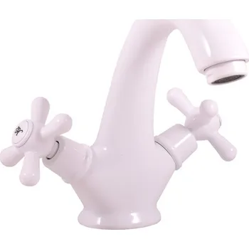 Vodovodní baterie RAV SLEZÁK MORAVA Baterie umyvadlová stojánková - výška 160 mm - bílá MK128.0B