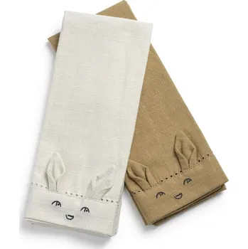 dětská jídelní sada ELODIE DETAILS bavlněné ubrousky Lily White /Warm sand