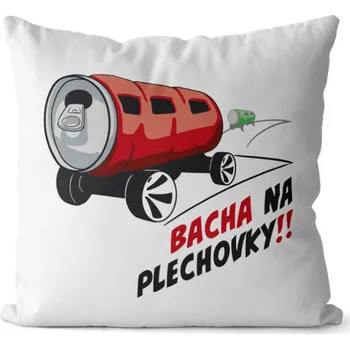 Dekorativní polštářek Polštář Bacha na plechovky (Velikost: 40 x 40 cm)