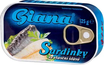 Nakládaná potravina Giana Sardinky ve vlastní štávě 125 g