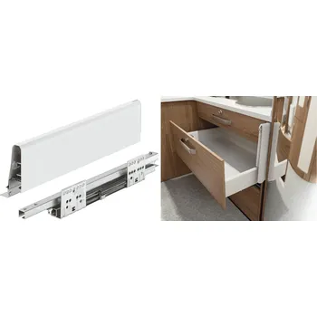 Nábytkové kování Häfele Matrix Box S35 bílý, výška 120 mm délka 300 mm