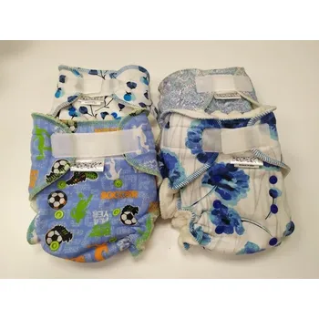 Plena BREBERKY - Kalhotková plenka M - suchý zip modrý ornament