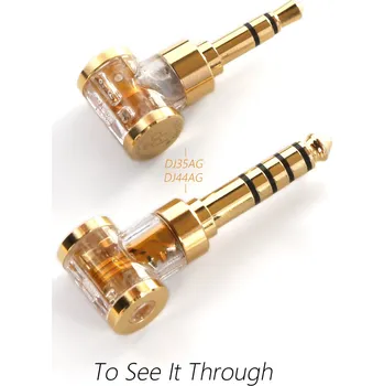 Audio kabel DD Hifi DJ35AG - 2,5 > 3,5 Jack (Exkluzivní pozlacený Jack adaptér od společnosti DD HiFi.)
