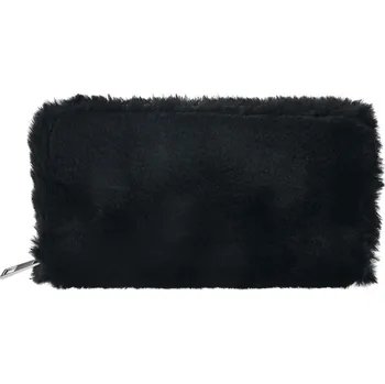 Peněženka Černá chlupatá peněženka - 19*10 cm