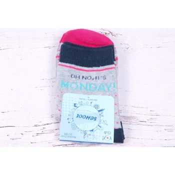 Ponožky YO šedomodrorůžové Oh no it s monday ...ale ne, je pondělí :-) velikosti ponožek: 23-25 (EUR vel. 35-38)