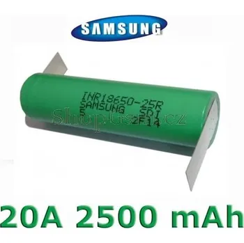 Článková baterie Baterie Samsung INR 18650-25R Li-Ion 2500mAh 20A - vývody Z