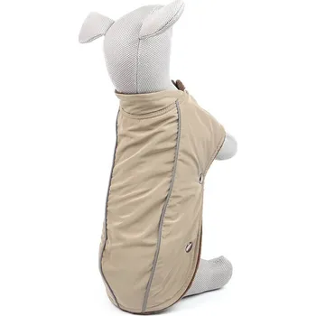 Obleček pro psa Vsepropejska Reflex zimní bunda pro psa Barva: Béžová, Délka zad (cm): 21, Obvod hrudníku: 24 - 29 cm