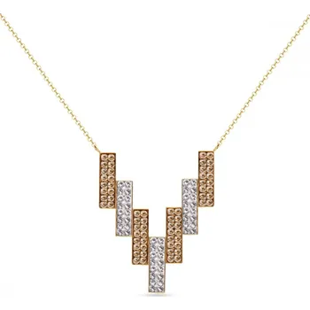 Náhrdelník Náhrdelník zlatý se Swarovski Elements Moonlight NGFMP7GSC Golden Shadow