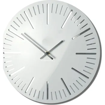 Hodiny Flexistyle Nástěnné hodiny TRIM 30cm bílý lesk