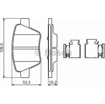 Brzdová destička Bosch 0 986 494 643