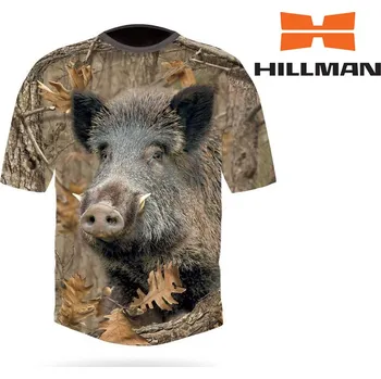 Chlapecké tričko HILLMAN Gamewear 3D Myslivecké tričko bavlna DGT Divočák b. Kamufláž Velikost: M