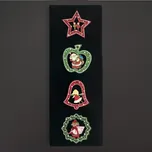 AMADEA AKCE Dřevěné ozdoby - sada 4 ks barevných ozdob 6 cm