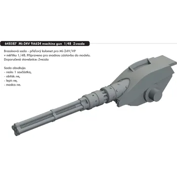 Plastikový model Eduard 1/48 Mi-24V 9A624 machine gun (ZVEZDA)