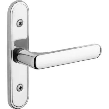 Dveřní kování Klika a štít balkonový EXCLUSIVE ROSTEX (Klika a štít balkonový EXCLUSIVE v provedení chrom-nerez, nebo titan)