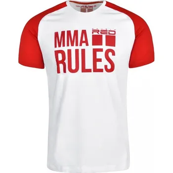 Pánské tričko Double Red Tričko Double Red MMA Rules Red/White